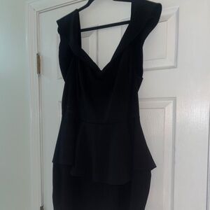 3 XL Black Peplum Cocktail Dress